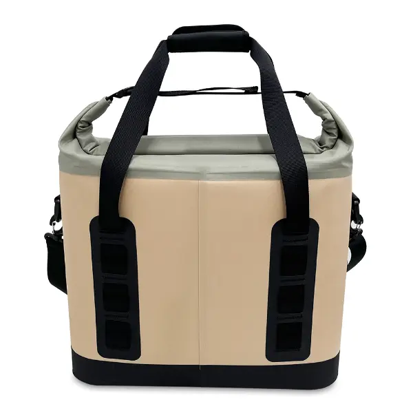 เครื่องทำความเย็นแบบนุ่ม Roll-Top ที่ป้องกันการรั่วซึมพร้อมกระเป๋าซิปกันน้ำและที่เปิดขวด